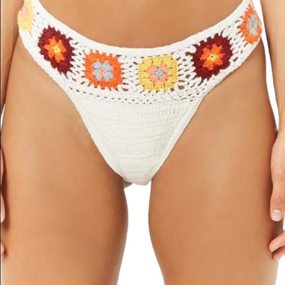 NWT Cream Crochet Bikini Bottom - Picture 2 of 5